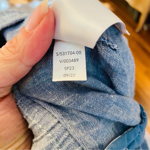 Athleta Cabo Linen Jogger Denim Blue Size 16 - Picture 10 of 10